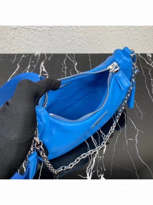 Prada Padded nappa-leather Re-Edition 2005 shoulder bag 1BH204 blue