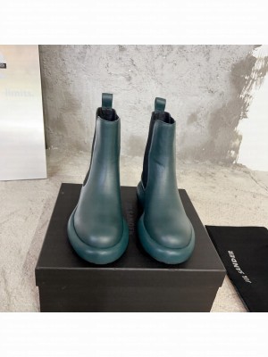 Jil Sander Leather ankle boots green