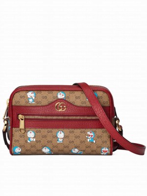 Gucci X Doraemon Mini Bag 647784 Red