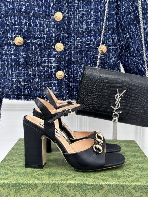 Gucci women's Horsebit 9.5cm Platform sandals Black
