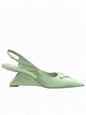 Prada Women's Sling-Back Pumps Green