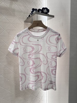 Chanel Round neck print Pink