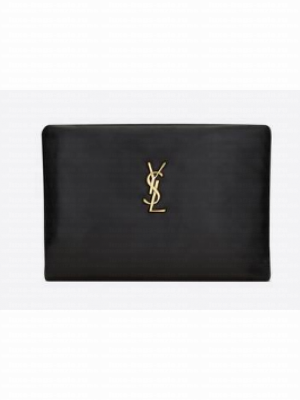 SAINT LAURENT CALYPSO SMALL POUCH IN LAMBSKIN 765025 black
