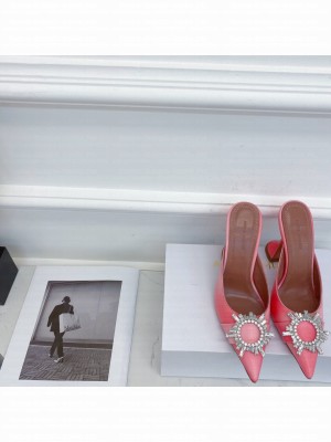 AMINA MUADDI HEEL 9.5CM BEGUM MULES SHADOW Pink 04 2021 Collection