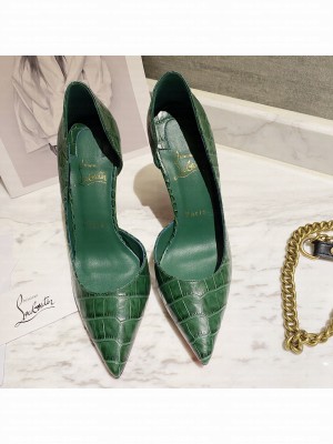 Christian Louboutin Stone Embossed Calfskin Pumps Green 2021 Collection
