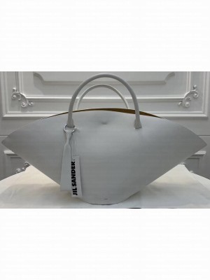 Jil Sander Small Sombrero Tote Bag White