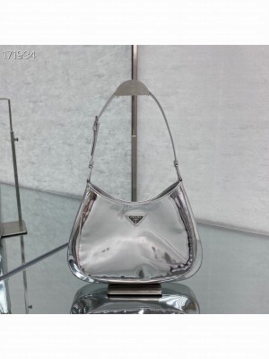 Prada Hobo Bag 30cm 6100 Calfskin Leather Cruise 2021 Collection, Silver