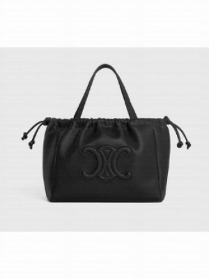 Celine SMALL CABAS DRAWSTRING CUIR TRIOMPHE IN GRAINED CALFSKIN 111013 black