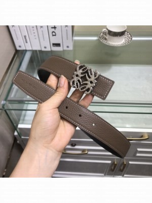 Loewe Width 32mm Leather Belt With Anagram Buckle 019