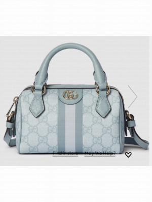 GUCCI OPHIDIA GG SUPER MINI BAG 781490 Dusty blue