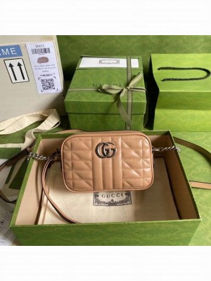 Gucci GG Marmont mini shoulder bag 634936 Rose beige