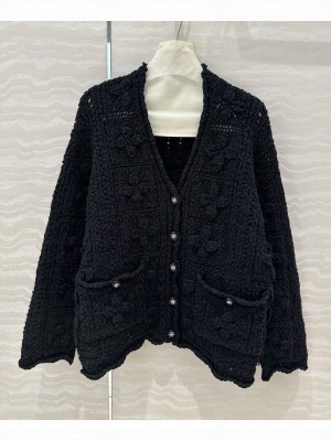 Chanel Women's Knitted Cardigan Black