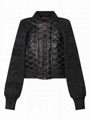Louis Vuitton Women's Quilted Malletage Bomber Jacket Black