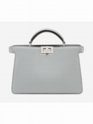 Fendi Peekaboo ISeeU XCross leather bag 7VA582A Light gray