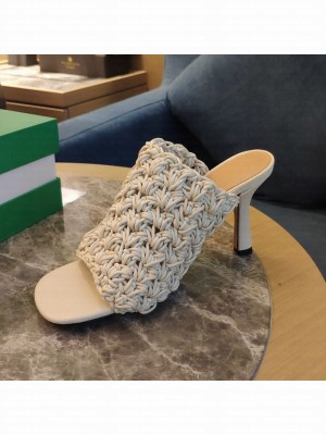Bottega Veneta The Board Heel Sandals 9cm White  2021 Collection