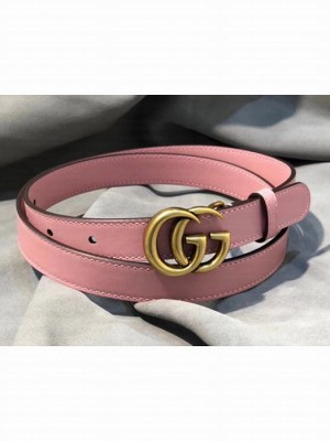 Gucci GG Width 2cm Calfskin Belt Pink 2018