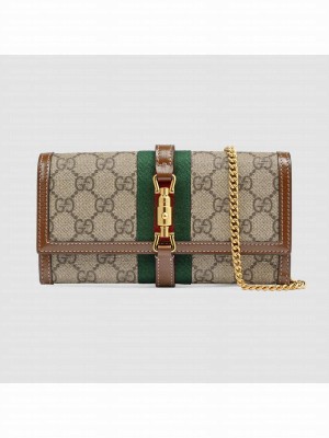 Gucci Jackie 1961 chain wallet 652681 Brown