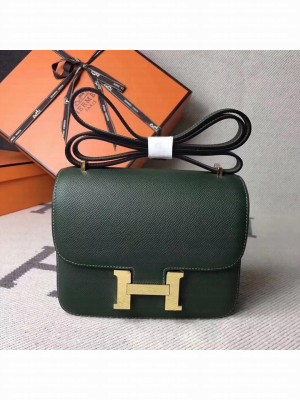 Hermes Constance 18/23 Bag in original Epsom Leather army green