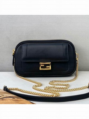 Fendi Easy 2 Baguette Chain Mini Bag Black  2021 Collection