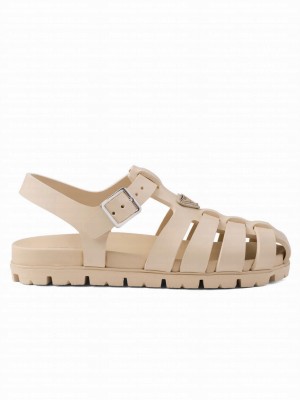 Prada Women's Sporty Fisherman Sandals 1X465N Cream