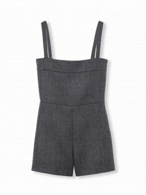 Gucci Women's Shetland Wool Short Jumpsuit Black