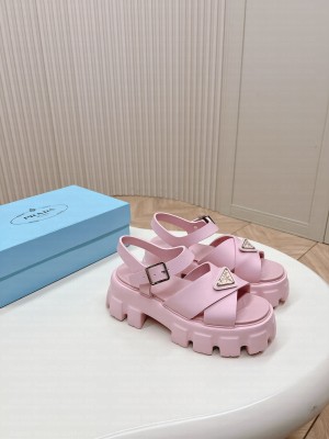 Prada Monolith rubber sandals 2024 Pink