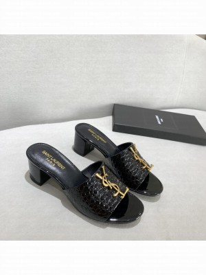 Saint Laurent YSL Calfskin Mules 5cm 05 2021 Collection