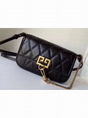 Givenchy Mini Pocket Bag in Diamond Quilted Leather Black