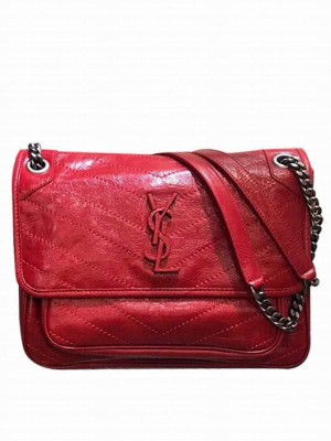 Saint Laurent Medium Niki Chain Bag 498894 Red