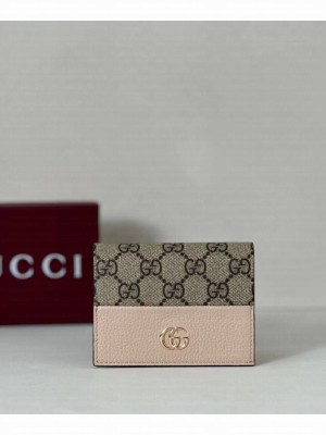 Gucci GG Marmont Small Two-Tone Wallet Pink