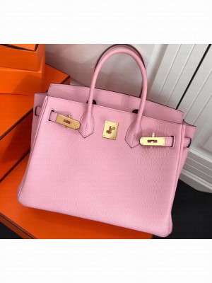 Hermes Birkin 25cm Bag Pink in Togo Leather With Gold Hardware