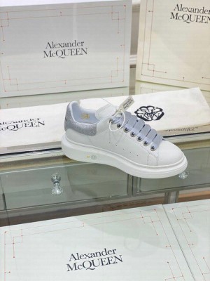 Alexander McQueen Oversized Platform Lace Up Creeper Sneakers Spring/Summer 2020 Collection, Glitter Grey