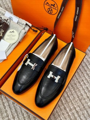 Hermes Women's Paris Loafer Black