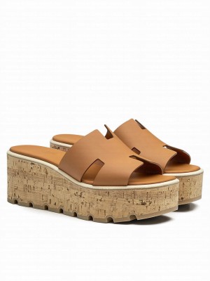 Hermes Women's Eze 30 Sandal Coffee