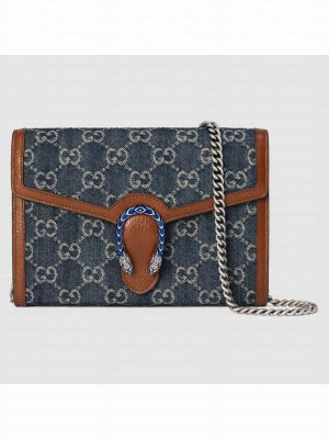 Gucci Dionysus mini chain bag 401231 Dark blue