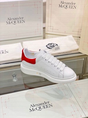 Alexander McQueen Oversized Platform Lace Up Creeper Sneakers Spring/Summer 2020 Collection, Suede Red