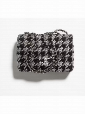 CHANEL 24A EVENING BAG AS4297 Black & Silver