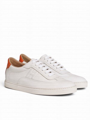 Hermes Unisex Quicker Sneaker White