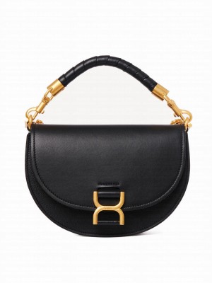 Chloe Marcie Chain Flap Bag Black