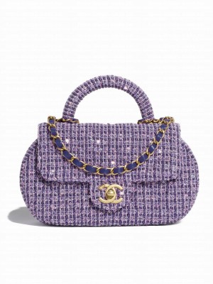 Chanel Small Bag With Top Handle AS4573 Purple