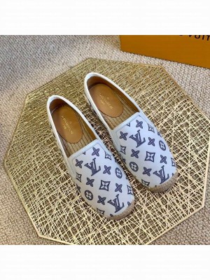 Louis Vuitton Monogram Denim Espadrilles White 2021 (For Women and Men) Collection