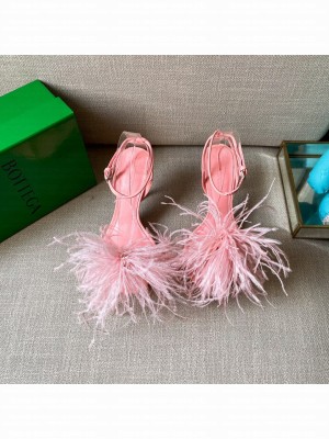 Bottega Veneta Feather Dot 9cm Sandals Pink 2021 Collection