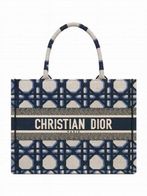 Christian Dior Medium Dior Book Tote Dark Blue