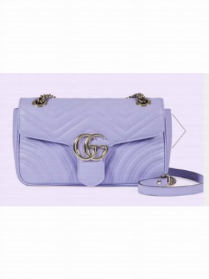Gucci GG Marmont small shoulder bag 443497 Lilac