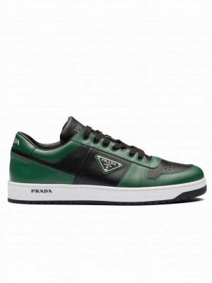 Prada Unisex Downtown Leather Sneakers 2EE364 Green