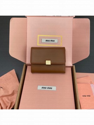 MIU MIU Leather Card pack 5M104 TAN