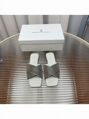 Brunello Cucinelli with the iconic embellishment Flat Slide 03