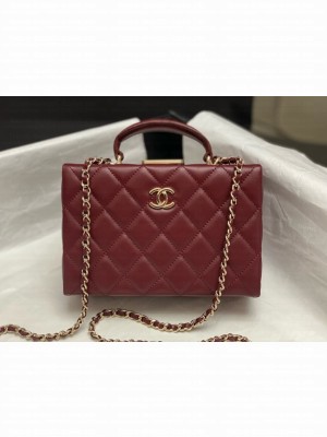 CHANEL SMALL BOX BAG AS5167 Burgundy