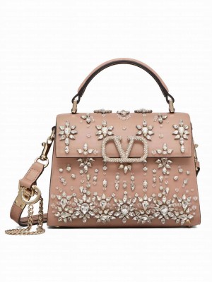 Valentino Garavani Vsling Mini Embroidered Handbag Pink