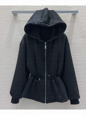 Louis Vuitton Women's 3D Monogram Hooded Jacket Black